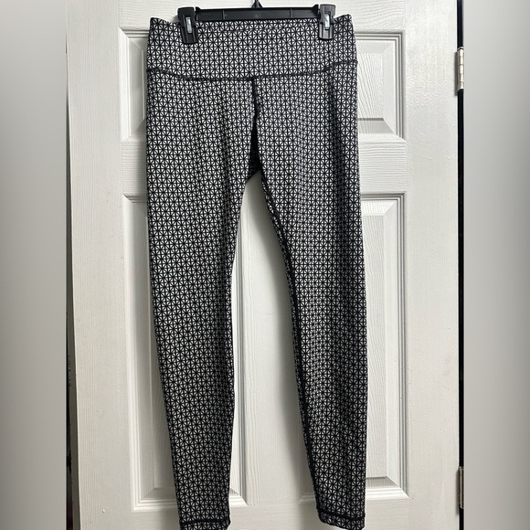 Lululemon Size 8 Wunder Under Pants Full-On Luon Tri Geo Silver Spoon Align - Picture 2 of 10
